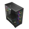 Case PC Mid-Tower MODECOM VOLCANO STELLAR PLUS ARGB MIDI, 5 ventole frontali, vetro temperato, USB-C