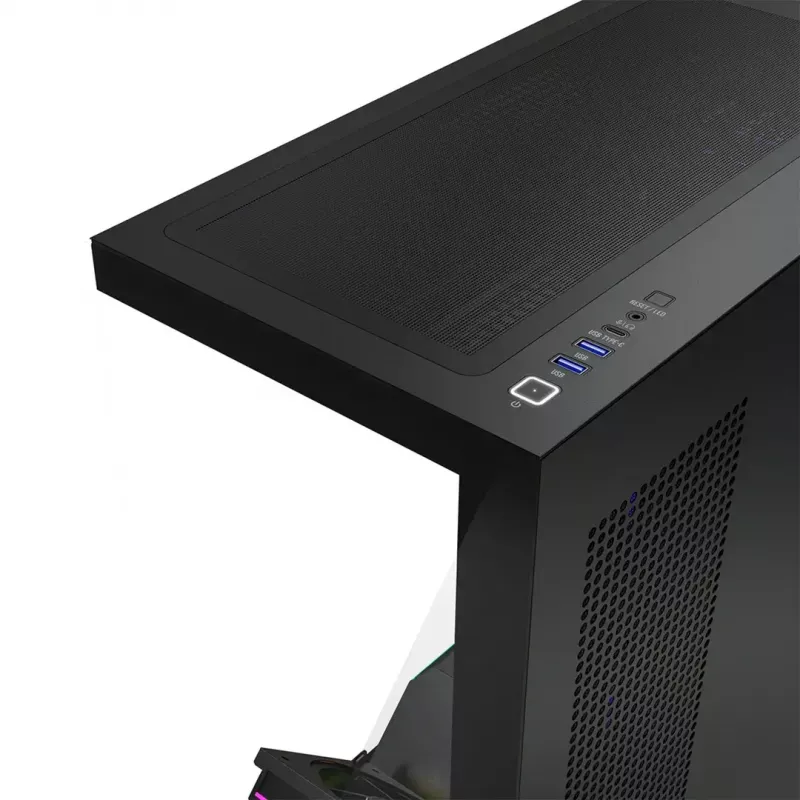 Case PC Mid-Tower MODECOM VOLCANO STELLAR PLUS ARGB MIDI, 5 ventole frontali, vetro temperato, USB-C