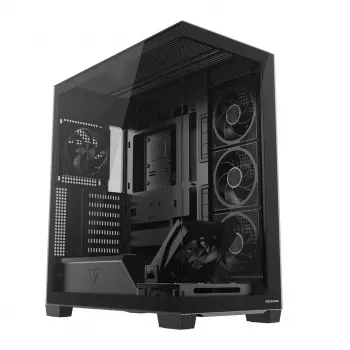 Case PC Mid-Tower MODECOM VOLCANO STELLAR PLUS ARGB MIDI, 5 ventole frontali, vetro temperato, USB-C