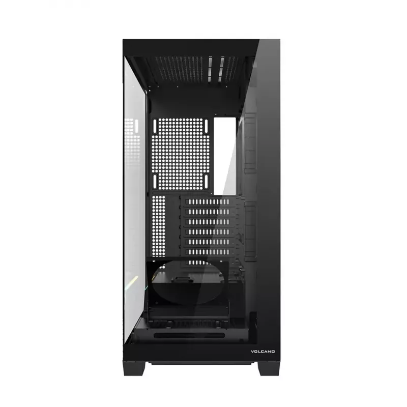 Case PC MODECOM VOLCANO STELLAR PLUS MIDI NERO — Mid-Tower ATX, vetro temperato, USB-C, supporta schede grafiche fino a 420 mm