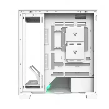 Case PC MODECOM VOLCANO STELLAR PLUS MIDI BIANCO — Midi Tower, microATX, vetro temperato, USB-C, supporta GPU 420 mm