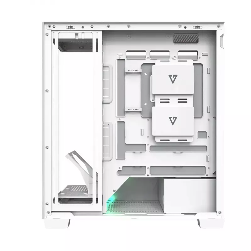 Case PC MODECOM VOLCANO STELLAR PLUS MIDI BIANCO — Midi Tower, microATX, vetro temperato, USB-C, supporta GPU 420 mm