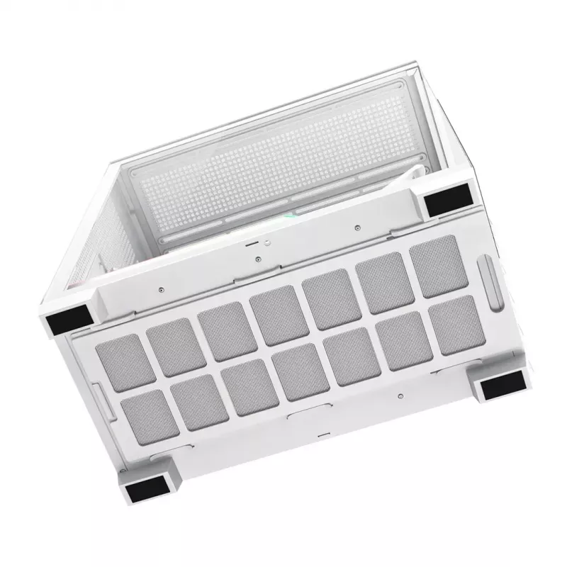 Case PC MODECOM VOLCANO STELLAR PLUS MIDI BIANCO — Midi Tower, microATX, vetro temperato, USB-C, supporta GPU 420 mm