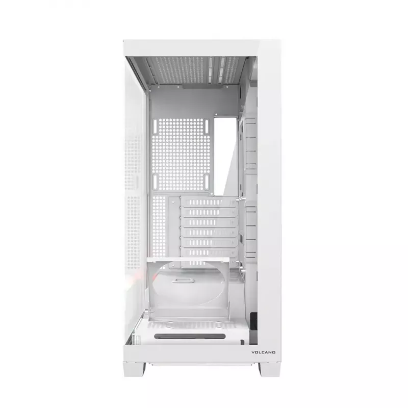 Case PC MODECOM VOLCANO STELLAR PLUS MIDI BIANCO — Midi Tower, microATX, vetro temperato, USB-C, supporta GPU 420 mm