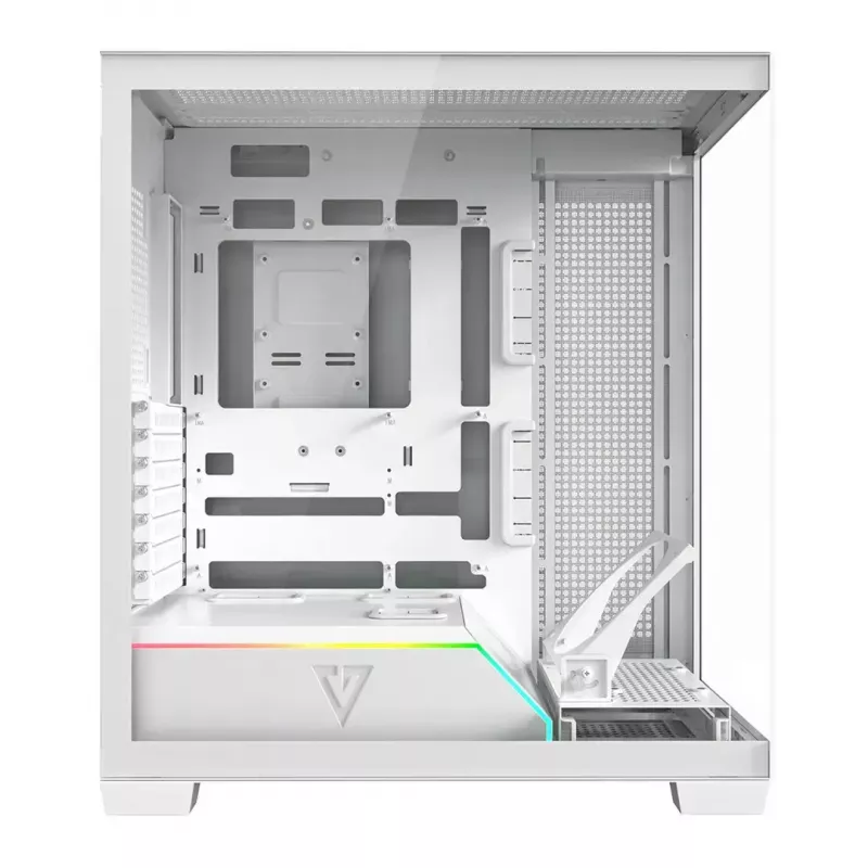 Case PC MODECOM VOLCANO STELLAR PLUS MIDI BIANCO — Midi Tower, microATX, vetro temperato, USB-C, supporta GPU 420 mm