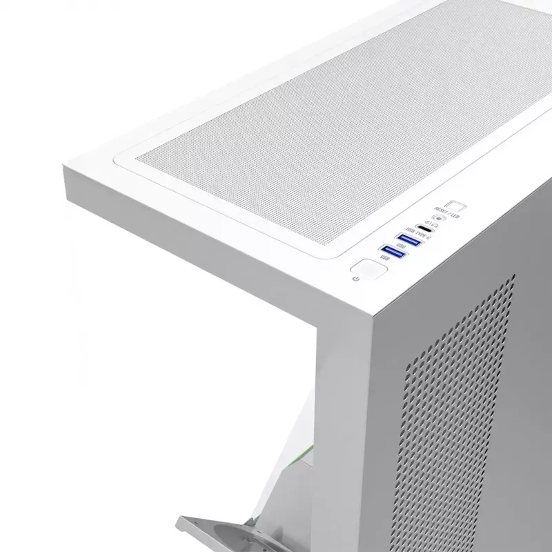 Case PC MODECOM VOLCANO STELLAR PLUS MIDI BIANCO — Midi Tower, microATX, vetro temperato, USB-C, supporta GPU 420 mm
