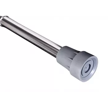 Bastone da passeggio pieghevole ActionMed LI101AM — argento, impugnatura ergonomica, cinturino, antiscivolo, controllo del passo
