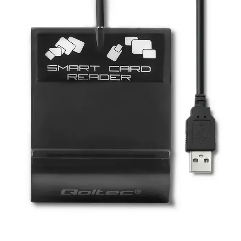 Lettore di carte QOLTEC Smart ID Card Reader Intelligenst modello 50636 USB Type-C
