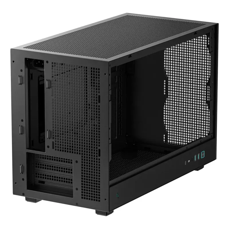 Case PC DeepCool CH260 Micro Tower nero — Micro-ATX/Mini-ITX, vetro temperato, USB-C, GPU max. 413 mm
