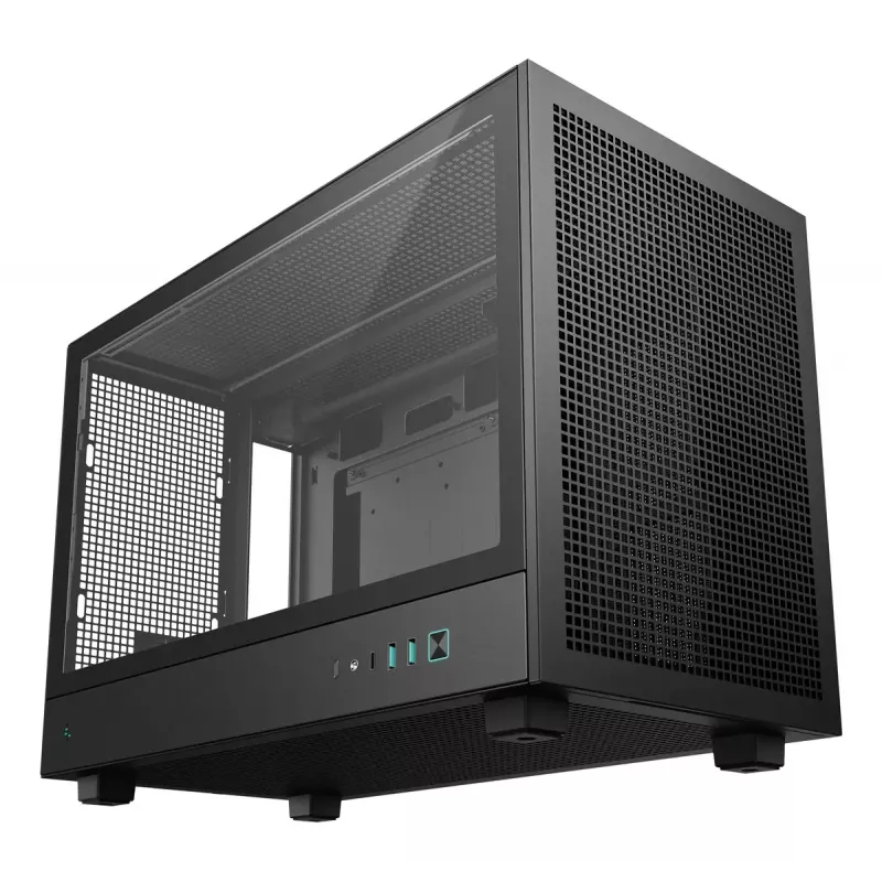 Case PC DeepCool CH260 Micro Tower nero — Micro-ATX/Mini-ITX, vetro temperato, USB-C, GPU max. 413 mm