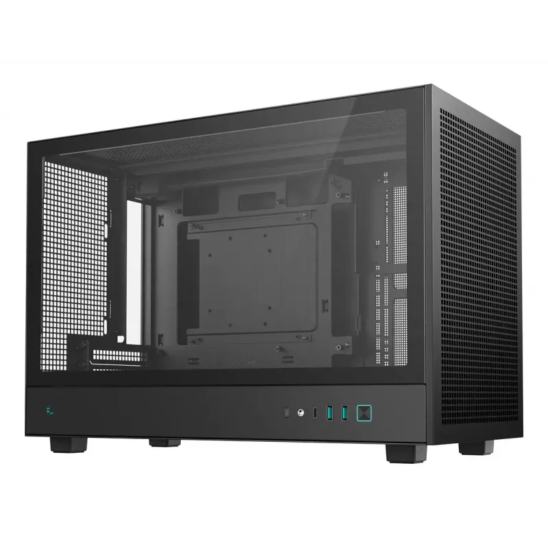 Case PC DeepCool CH260 Micro Tower nero — Micro-ATX/Mini-ITX, vetro temperato, USB-C, GPU max. 413 mm