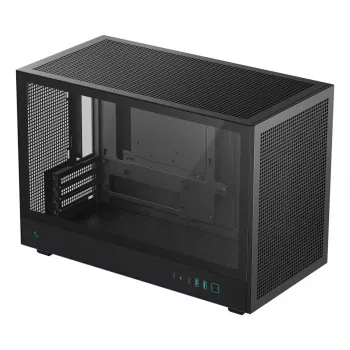 Case PC DeepCool CH260 Micro Tower nero — Micro-ATX/Mini-ITX, vetro temperato, USB-C, GPU max. 413 mm