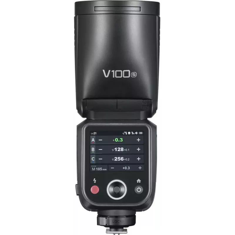Flash Godox V100 per Sony – flash portatile per fotocamera 100 Ws, batteria ricaricabile integrata