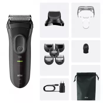 Braun 3000BT rifinitore a batteria 5 7 mm bagnato & asciutto nero grigio