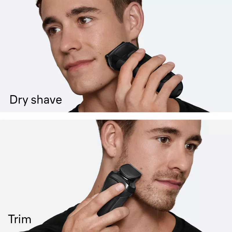 Braun 3000BT rifinitore a batteria 5 7 mm bagnato & asciutto nero grigio