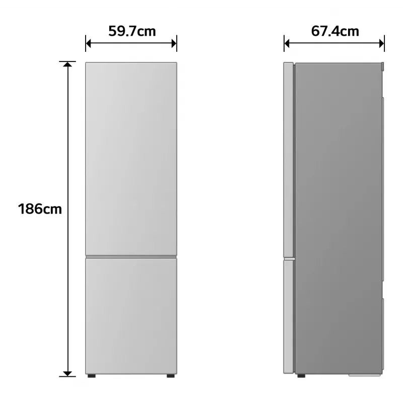 LG GBBSJ10EPY a libera installazione 333 L argento