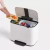 Contenitore per rifiuti BRABANTIA 121142 rettangolare bianco, 540×363×440 mm