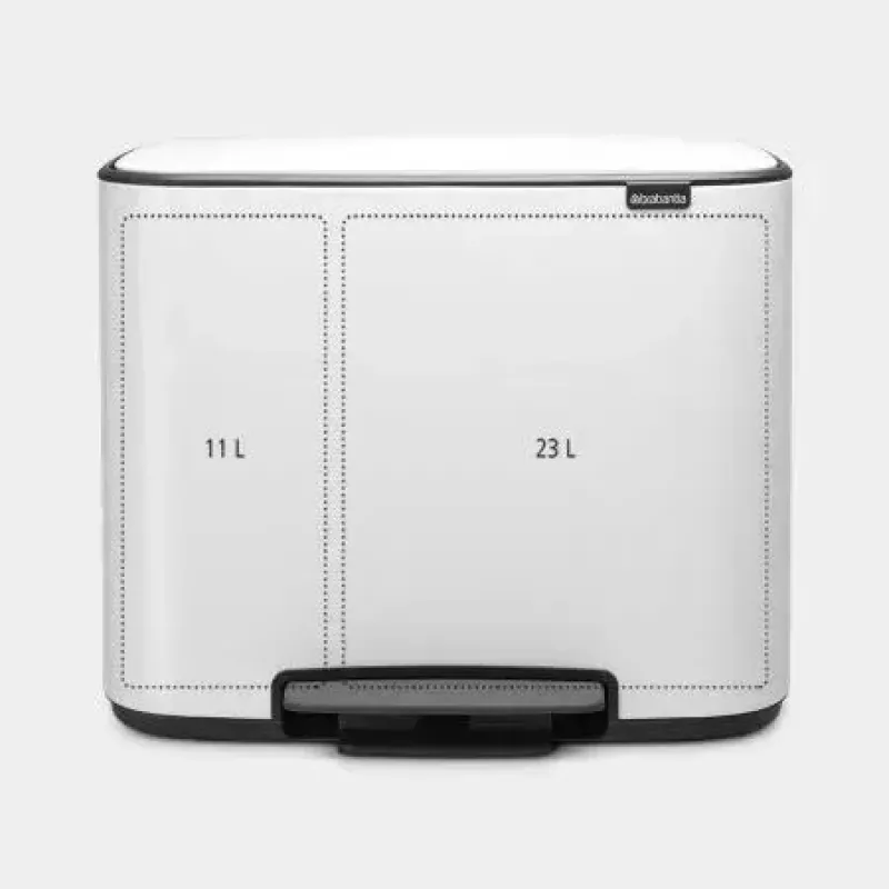 Contenitore per rifiuti BRABANTIA 121142 rettangolare bianco, 540×363×440 mm