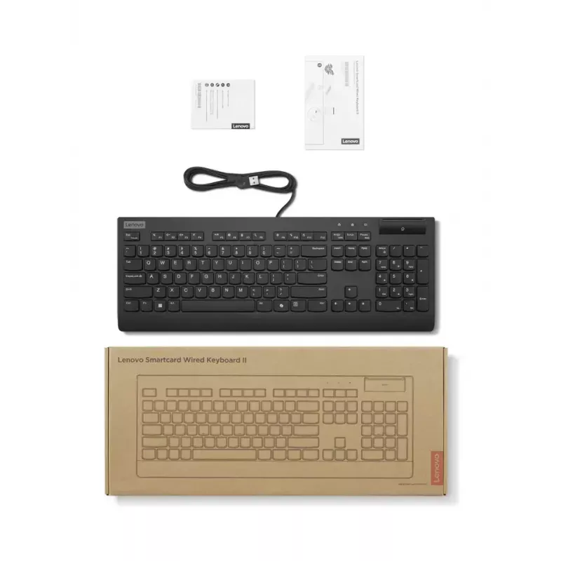 Tastiera con filo Lenovo Smartcard II estone nero USB-A interruttore a stelo