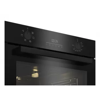 Forno elettrico da incasso BEKO BBIE123001BD — 72 L, 2400 W, display LED, manopole a scomparsa, autopulizia a vapore, nero