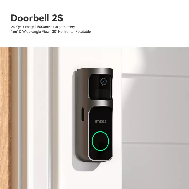 Imou Doorbell 2S Kit nero 3 MP wireless montaggio a parete
