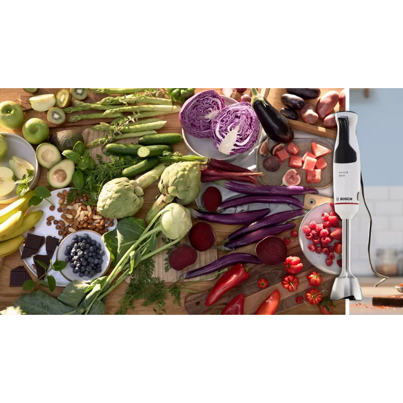 Bosch Serie 4 MSM4W210 mixer 0,6 L frullatore a immersione 600 W nero, bianco
