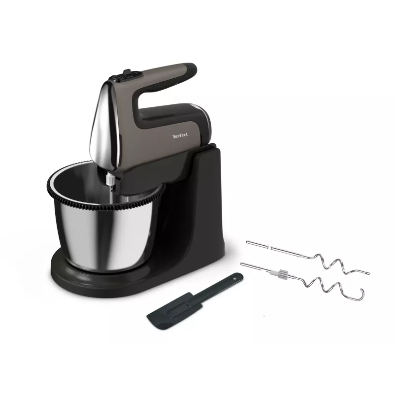 Frullatore a mano Tefal Powermix Silence HT654E38 con ciotola, 600 W grigio/nero