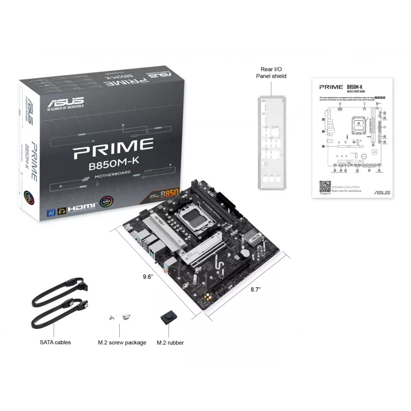 Scheda madre ASUS PRIME B850M-K AMD B850 Socket AM5 micro ATX