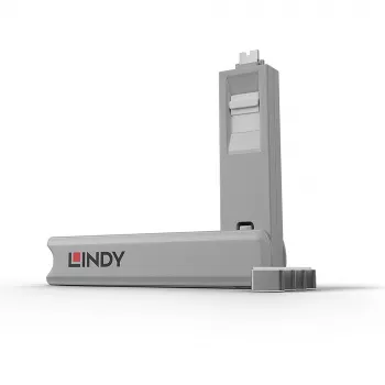 Chiave per blocco porte USB Type-C Lindy - confezione da 4 blocchi, bianco
