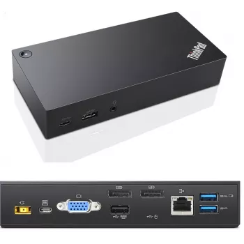 Lenovo 03X7194 docking station/replicatore di porte per laptop con filo USB 3.2 Gen 1 (3.1 Gen 1) Type-C nero