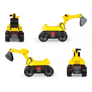 Escavatore a pedali Lena GIGA TRUCKS Excavator PRO 4 ruote plastica acciaio