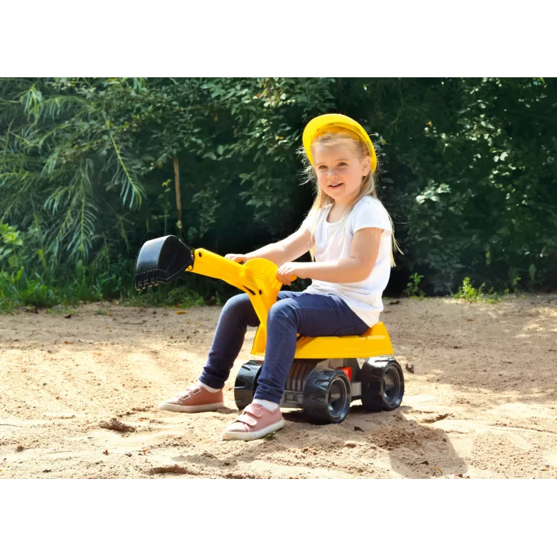 Escavatore a pedali Lena GIGA TRUCKS Excavator PRO 4 ruote plastica acciaio
