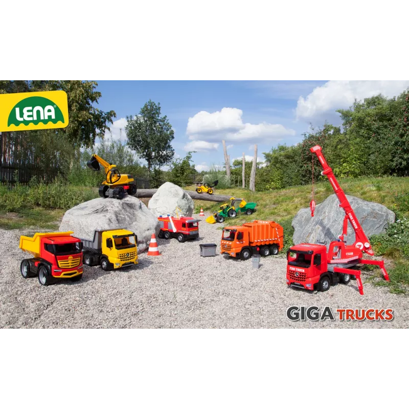Escavatore a pedali Lena GIGA TRUCKS Excavator PRO 4 ruote plastica acciaio