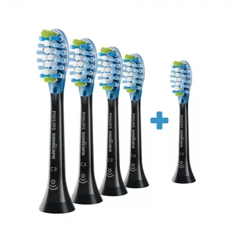 Philips Premium Plaque Defence HX9045/88 4+1 confezione Testine spazzolino 5 pezzi Nero