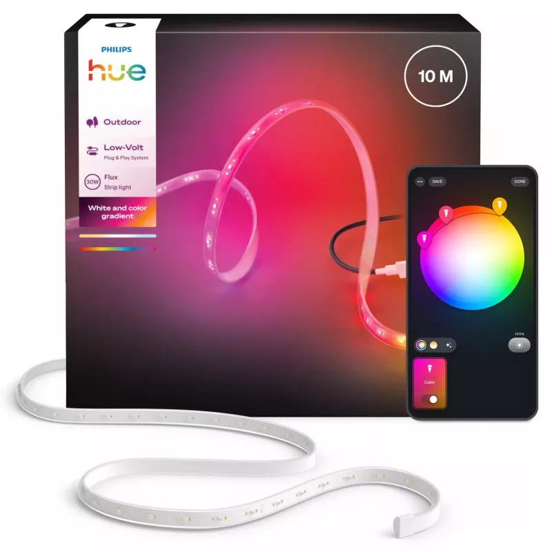Philips Hue Flux Gradient striscia LED smart, 30W, Bluetooth e Zigbee