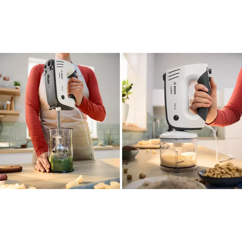 Frullatore a mano Bosch MFQ37490 750 W grigio, bianco