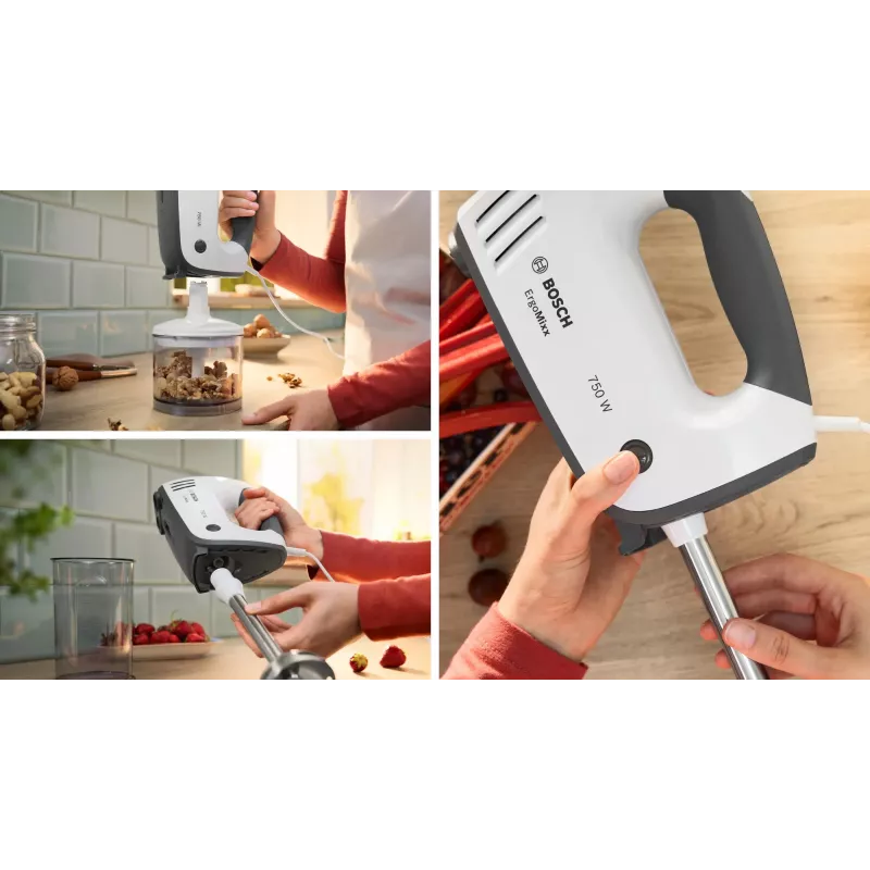 Frullatore a mano Bosch MFQ37490 750 W grigio, bianco