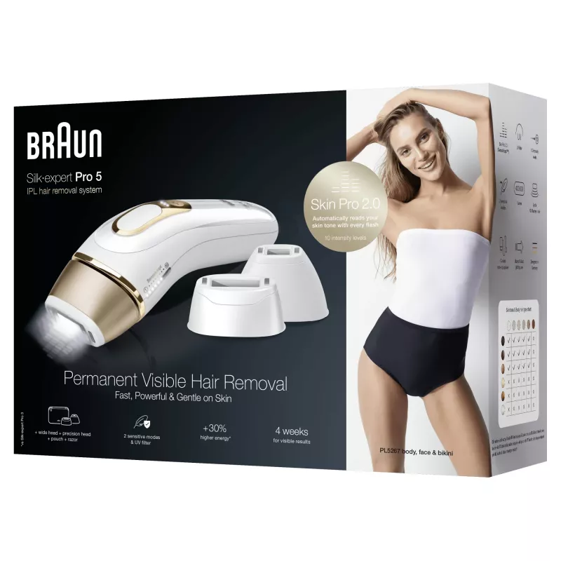 Braun Silk-expert Pro Silk·expert Pro 5 PL5267 luce pulsata intensa (IPL) oro, bianco