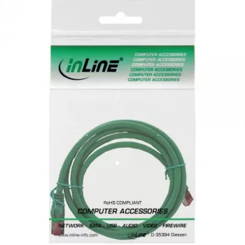 Cavo patch InLine S/FTP PiMF Cat.6 250MHz rame halogen free verde 1m