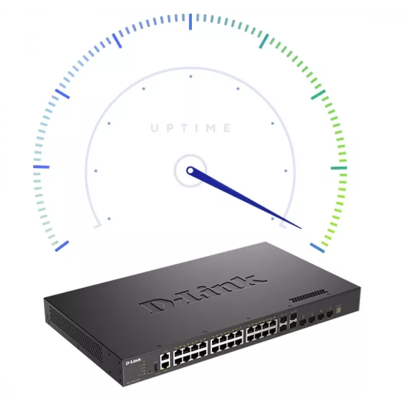 Switch gestito L3 impilabile D-Link DXS-3410-32XY/E, 24x 10GBASE-T + 4x SFP+ + 4x SFP28