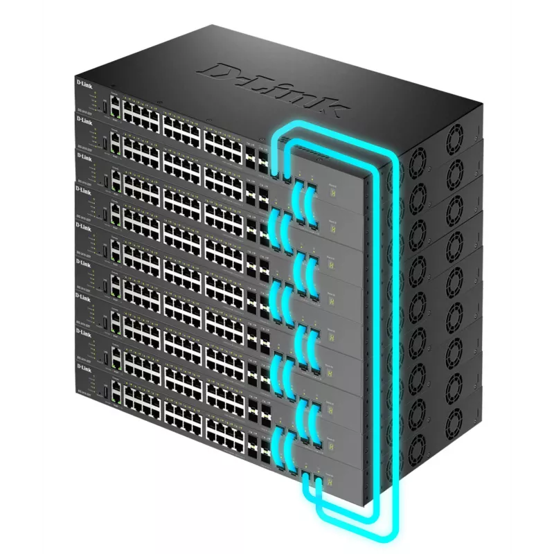 Switch gestito L3 impilabile D-Link DXS-3410-32XY/E, 24x 10GBASE-T + 4x SFP+ + 4x SFP28
