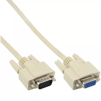 Cavo VGA InLine 17732 15 HD connettore maschio femmina beige 2 m