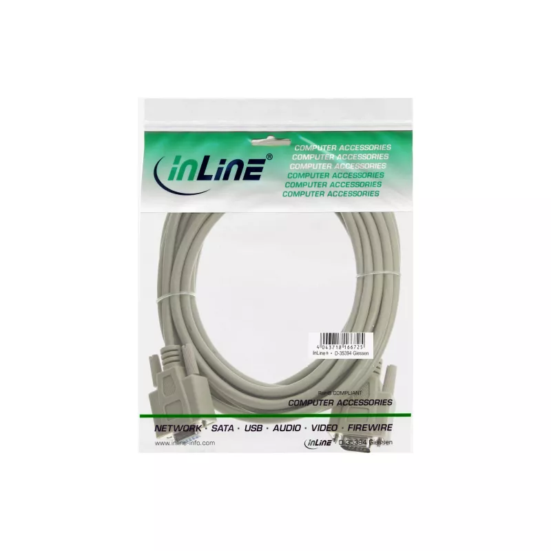 Cavo VGA InLine 17732 15 HD connettore maschio femmina beige 2 m