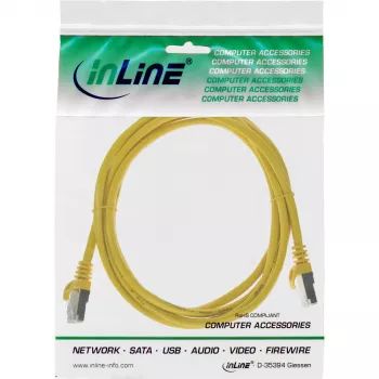 Cavo patch InLine F/UTP Cat.5e giallo 1m