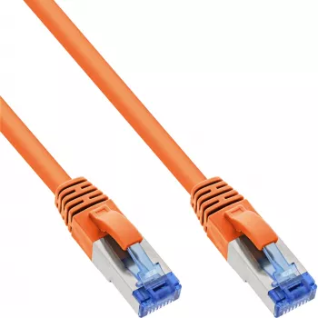 Cavo patch InLine S/FTP PiMF Cat.6A halogen-free 500MHz arancione 15m