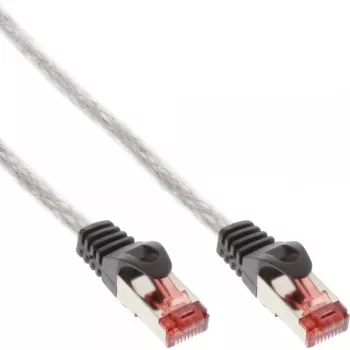 Cavo patch InLine S/FTP PiMF Cat.6 250MHz PVC rame trasparente 0,3m