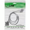 InLine cavo di ricarica Y USB 2in1, 1x connettore USB-A su 2x connettore USB-C, nero 0,5m
