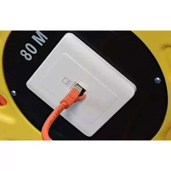 Avvolgicavo LAN InLine, Cat.6A, S/FTP, 80 m