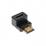 Adattatore HDMI InLine connettore maschio/femmina inclinato verso il basso, placcato oro, 4K2K