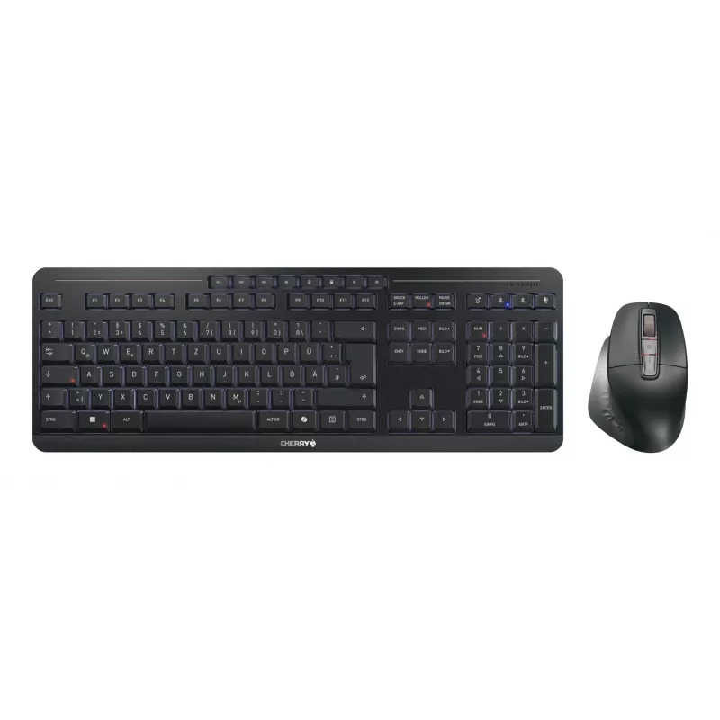 Tastiera e mouse CHERRY Stream desktop ultimate Home/Office USB + RF Wireless + Bluetooth QWERTZ tedesco nero